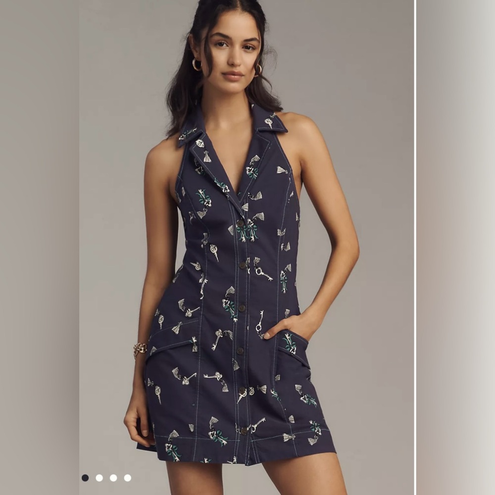 Anthropologie Amelia Collared Mini Dress by Maeve